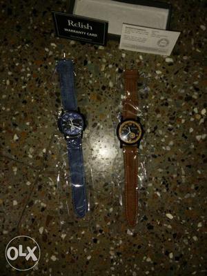 Relish watch with warranty card and bill set of 2