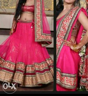 Sequence work one time used designer lehnga