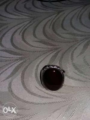 Silver And Onyx Ring[HAQEEQ]