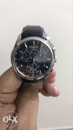 Tissot Black Leather Strap Watch in excellent