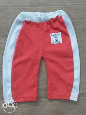 Toddler's Red And White Sweat Pants.Many Colours available.