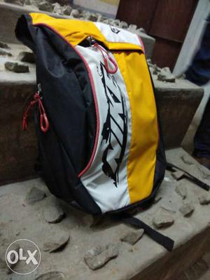 White, Black, And Yellow Nike Canvas Bag