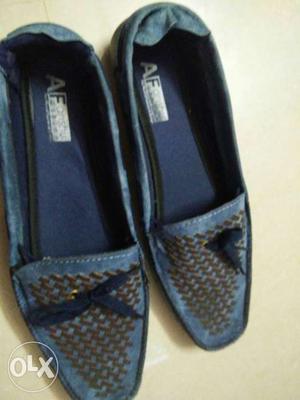 Women's Blue Pair Of Loafers