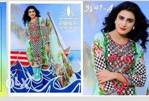 Women's Multi Colored Kameez Collage