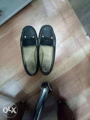 Women's Pair Of Black Boat Shoes