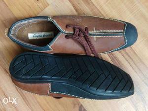 BRAND NEW Brown Shoes - Stylish - Size 41.