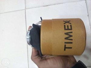 Black And Brown Timex Cylindrical Box