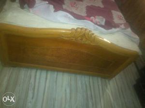 Brown Wooden single bed with good condition