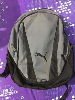 Gray And Black Puma Backpack