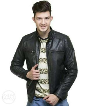 Leather jacket,black colour,1 time used only,All