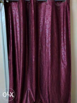 Maroon Designer Window Curtain (Set of 2) [IMMEDIATE SALE]