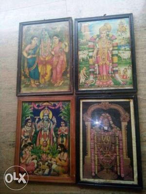 Portrait of Hindu gods. Good condition. Take all