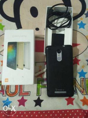 Redmi note 3 3gb 32gb 8 month old charger box
