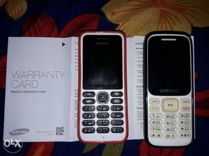 Samsung + Nokia. 2 mobiles is very mint condition, like new.