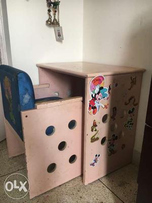 Solid wood table chair for kids