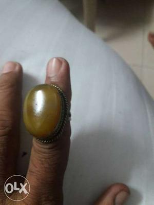 Yellow Gemstone Silver Ring