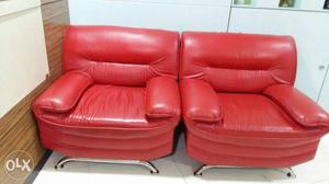 3 +1+1 red sofa with centre table