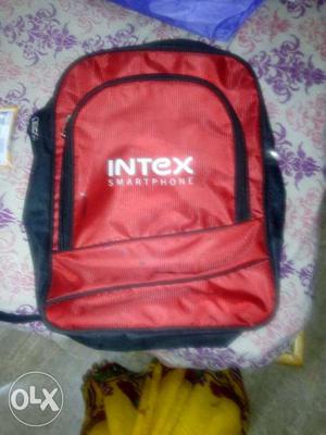 Black And Red Intex Backpack