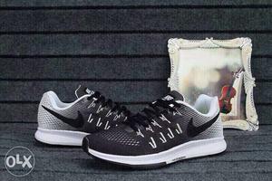 Black-and-white Nike Running Shoes