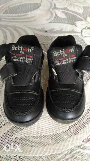 Black school shoes 4 nursery, kg1,kg2 size 8