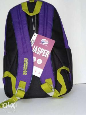 Blue And Purple American Tourister Backpack