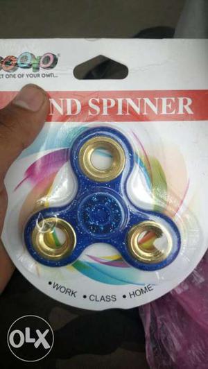 Blue Glittered Fidget Spinner In Box