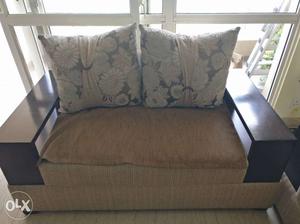 Brown And Beige Sofa set {7 seater}