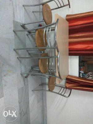 Dinning table with 4 chairs with 100% steel and