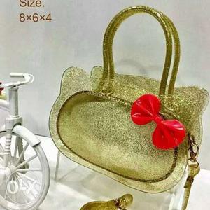 Green And Red Hello Kitty Design Handbag