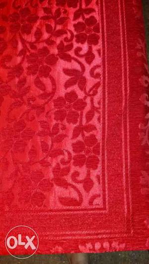 Imported Red Bed sheet with self print for Double King Size