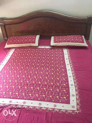 King size bed available for sell with Kurl On