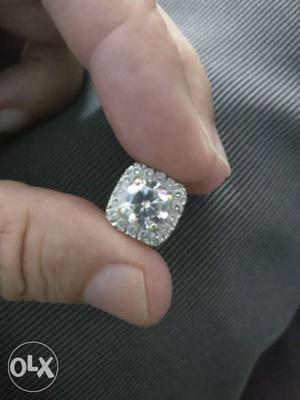 Moissanite with small diamond ring at throwaway