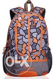 Monogram Orange And Grey Backpack