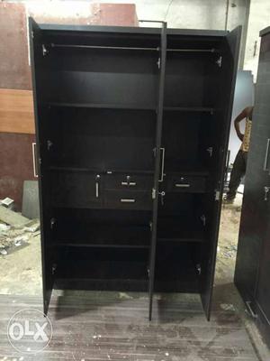 New Black Wooden 3-door Cabinet