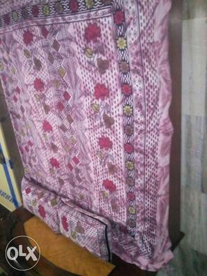 Pink And Black Floral Bed Sheet
