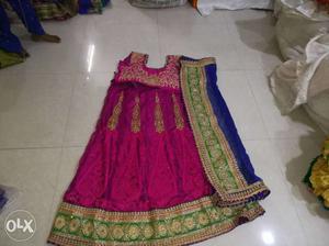 Pink And Green Salwar Kameez