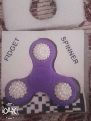 Purple And White Fidget Spinner In Box