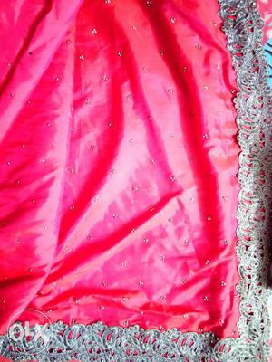 Rani Pink And Gray Sari Dress