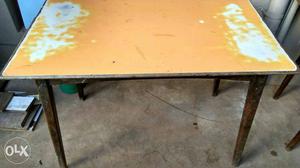 Rectangular Beige Wooden Table