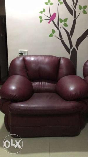 Red Leather Sofa Chair
