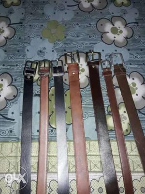 Set Of Seven Old Belts,in Good Looking Condition