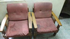 Two wooden sofa set.intersted plz call