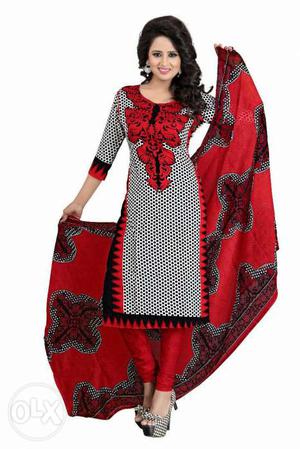 Women synthetic printed dress materials in a wholesale price