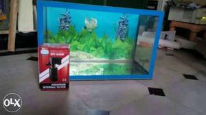 1 and half feet aquarium with filter motor