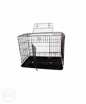 Dog cage imported steel cage folding type with