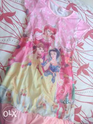 Girl's Pink And Yellow Disney Princes Blouse