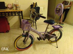 Kids cycle, new tyres, purple color, Disney brand