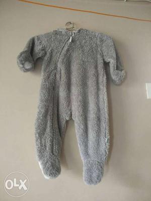 Toddler's Gray Fur Footie Pajama brand new by pumpkin patch