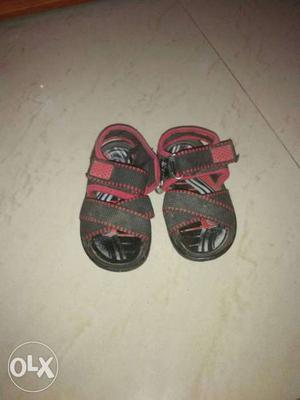 Toddler's Red-and-black Hiking Sandals