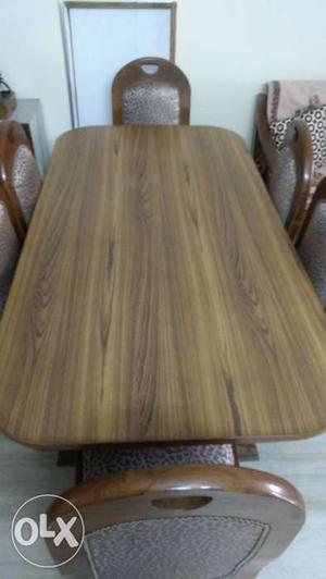 6 seater dining table with chairs. Full size